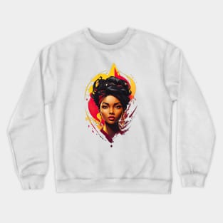 art of an black woman head Crewneck Sweatshirt